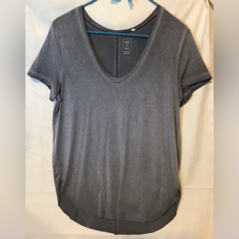 Me to We Charcoal V-Neck Short Sleeve Tee